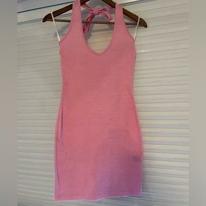 Mini pink summer dress